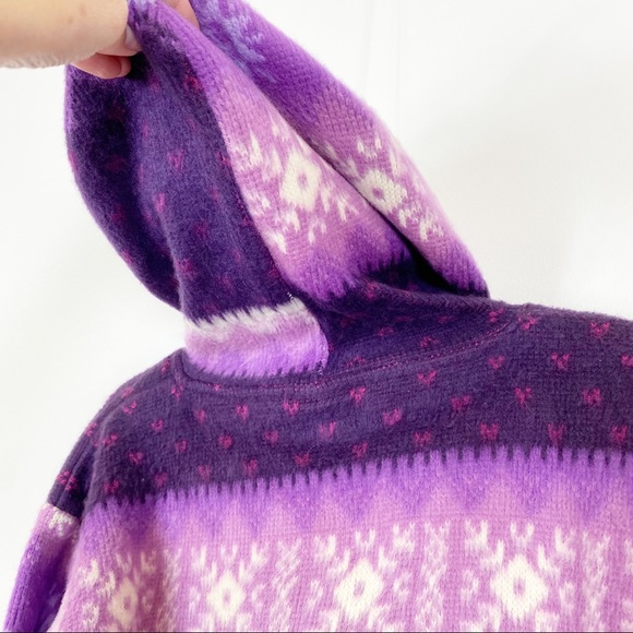 Yari Artesanias Wool Zip Up Hooded Jacket Purple Size XS - Picture 7 of 9